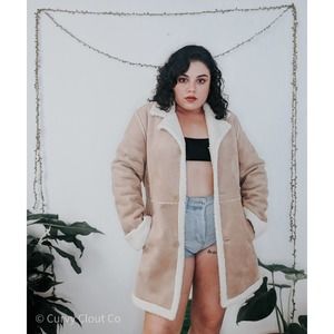 Weatherproof Suede Shearling Coat